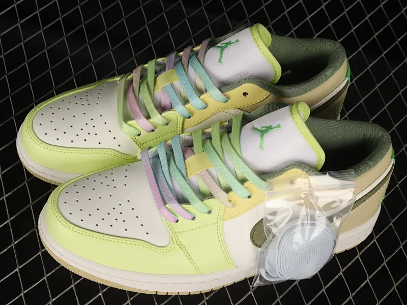 All categories Air Jordan Jordan series basketball shoes Air Jordan 1 Low Air Jordan 1 Low AJ1 Joe 1 fresh white and green cultural low-top basketball shoes FD9906-131